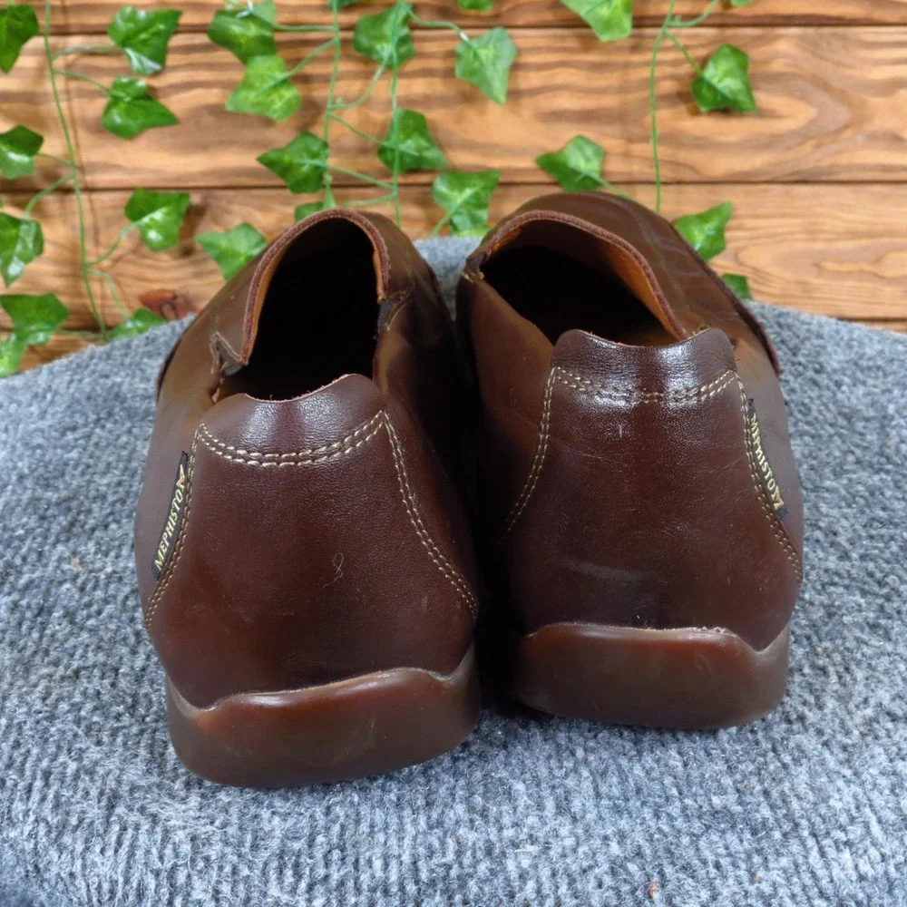 Mephisto Edlef Mens Loafer Size 12 Walking Office Brown Leather Slip On Shoe